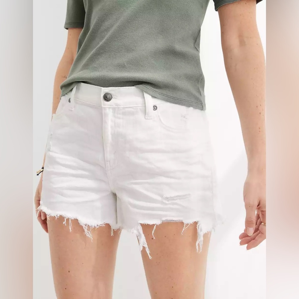 GUC Aerie Distressed Daydream White Denim Short - Size M
